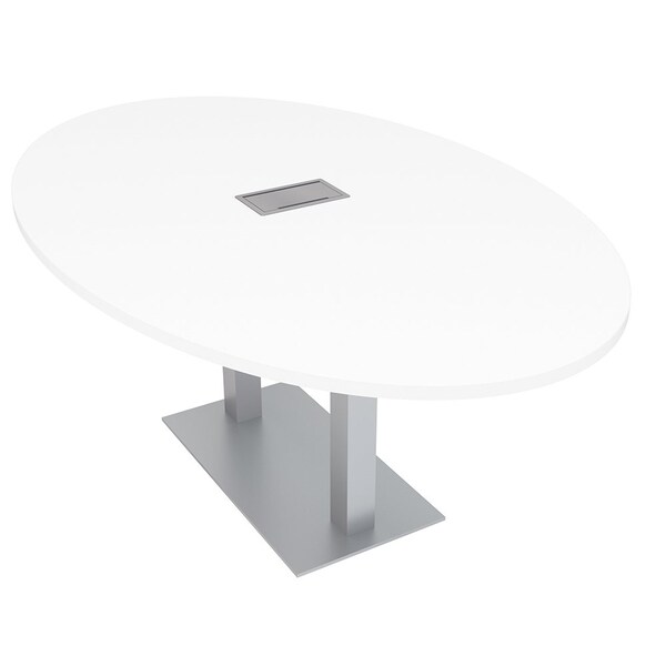 45.25 in W, 71.5 in L, 29 in H, Engineered Wood Top, White